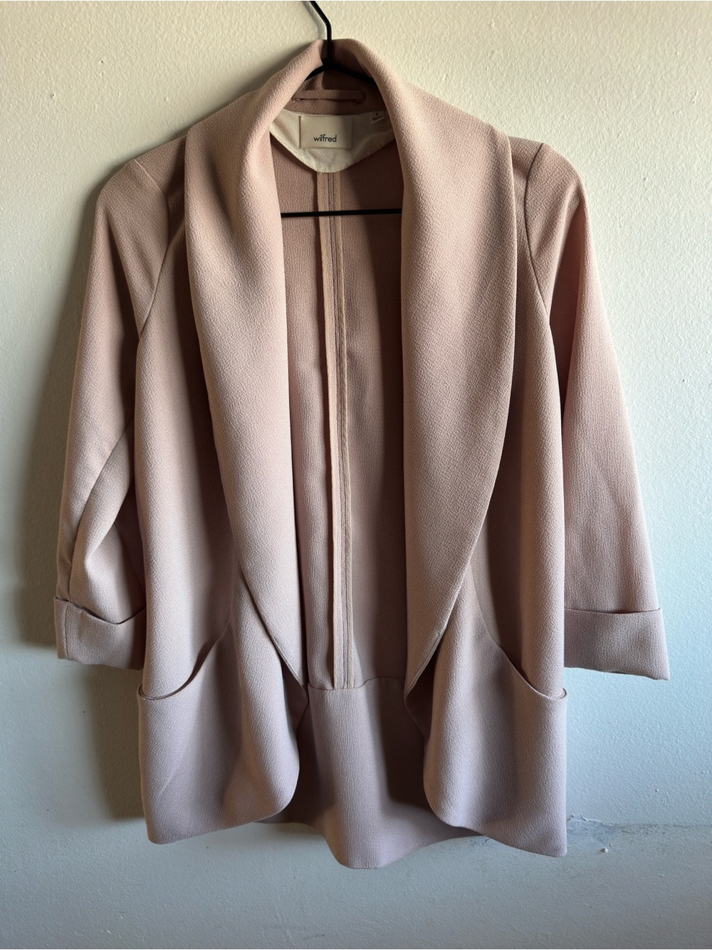 Wilfred by Aritzia Chevalier Light Pink Blazer Size 0
